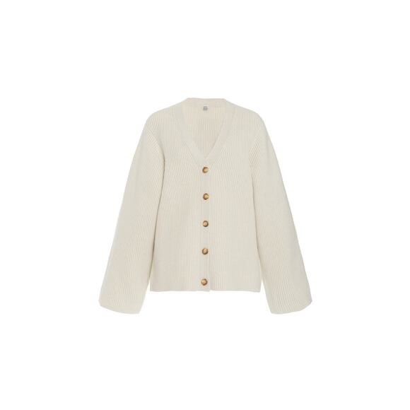 Totême Lambswool Knit Cardigan - S - Neutral